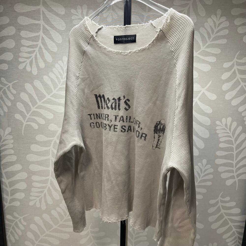 Vintage Distressed Waffle Thermal Longleeve Shirt size M